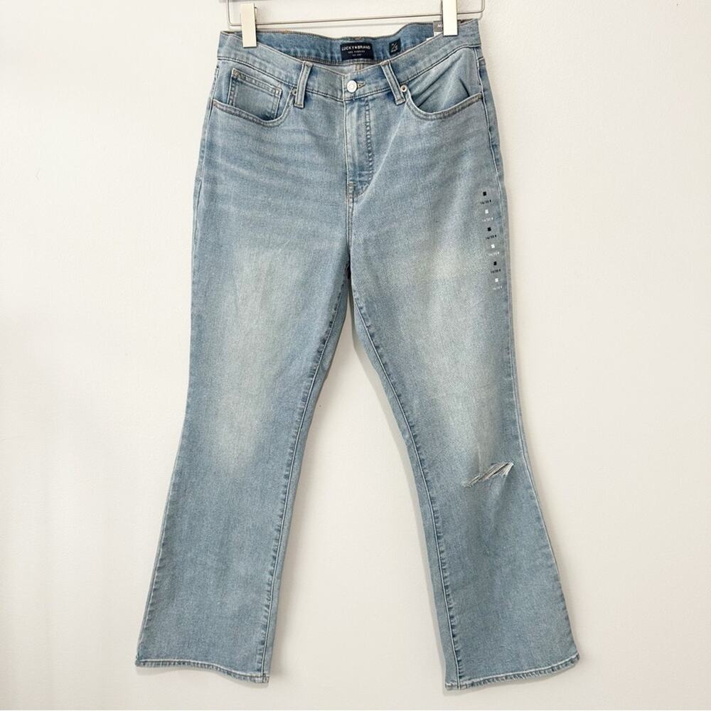 Lucky Brand Ava mid rise boot jeans blue stretch denim size 14 size 32 NWT new